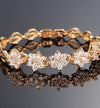 18K Gold Plated Bracelet with Zircon Diamonds - Ruby's Jewelry