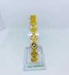 24K Gold Plated 8mm Heart-linked Bracelet - Ruby's Jewelry