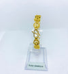 24K Gold Plated 8mm Heart-linked Bracelet - Ruby's Jewelry