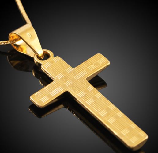 18K gold plated with cross pendent holiday gift – Ruby's Jewelry