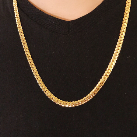 18K Gold Plated 6mm Cuban Link Necklace - Ruby's Jewelry