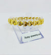 24K Gold Plated 8mm Heart-linked Bracelet - Ruby's Jewelry