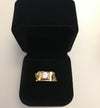 14K Gold Plated Ring with AAA Zircon Diamonds - Ruby's Jewelry