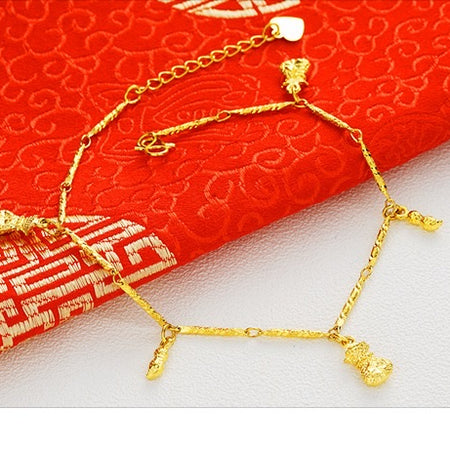 24K Gold Plated Anklet with Danglers (5 Styles) - Ruby's Jewelry