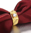 14K Gold Plated Ring with AAA Zircon Diamonds - Ruby's Jewelry