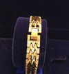 24K Gold Plated 12mm W-shaped Chain Bracelet - Ruby's Jewelry
