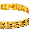 24K Gold Plated 8mm Chain Bracelet - Ruby's Jewelry