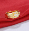 14K Gold Plated Ring with AAA Zircon Diamonds - Ruby's Jewelry