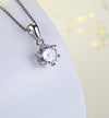 18k white gold filled with lab-diamond necklace - Ruby's Jewelry