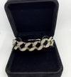 24k white gold plated with rhinestone bracelet - Ruby's Jewelry