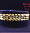 24K Gold Plated 12mm W-shaped Chain Bracelet - Ruby's Jewelry