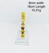 24K Gold Plated 8mm Heart-linked Bracelet - Ruby's Jewelry
