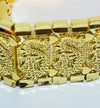 24K Gold Plated 18mm Chain Bracelet - Ruby's Jewelry