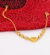 24k gold plated heart and balla bracelet - Ruby's Jewelry