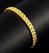 24K Gold Plated 6mm Chain Bracelet - Ruby's Jewelry