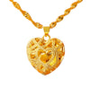 24K Gold plated water-drop , heart and round pendant Necklaces - Ruby's Jewelry