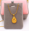 24K Gold plated water-drop , heart and round pendant Necklaces - Ruby's Jewelry