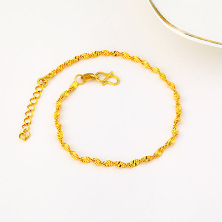 24K Gold Plated Anklet with or without Danglers (5 Styles) - Ruby's Jewelry