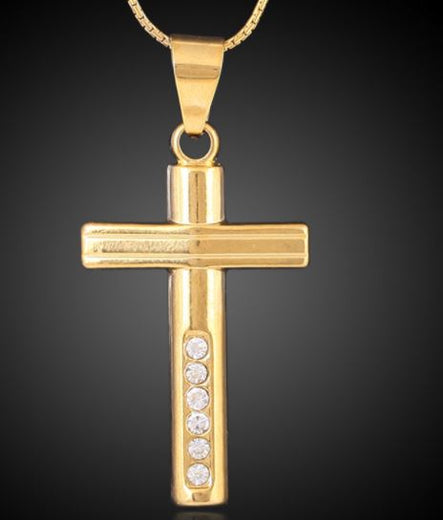 18K gold plated with cross pendent holiday gift – Ruby's Jewelry