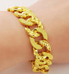 24K Gold Plated 14mm Curb Chain Bracelet - Ruby's Jewelry