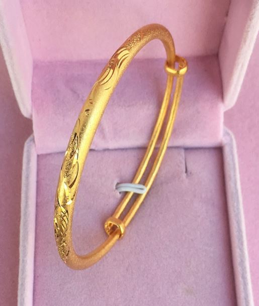 24K gold plated bangle BG02 - Ruby's Jewelry