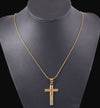 18K Gold Plated Cross Pendant with Necklace - Ruby's Jewelry