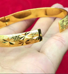 24k gold plates bangle( open lock) - Ruby's Jewelry