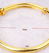 24K Gold Plated Adjustable Twill Bangle - Ruby's Jewelry