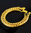 24k gold plated bracelet 12.4mm - Ruby's Jewelry