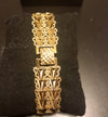 24K Gold Plated 16mm Diamond-linked Double Row Bracelet - Ruby's Jewelry