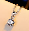 18k white gold filled Luxury lab-diamond necklace and bracelet set - Ruby's Jewelry