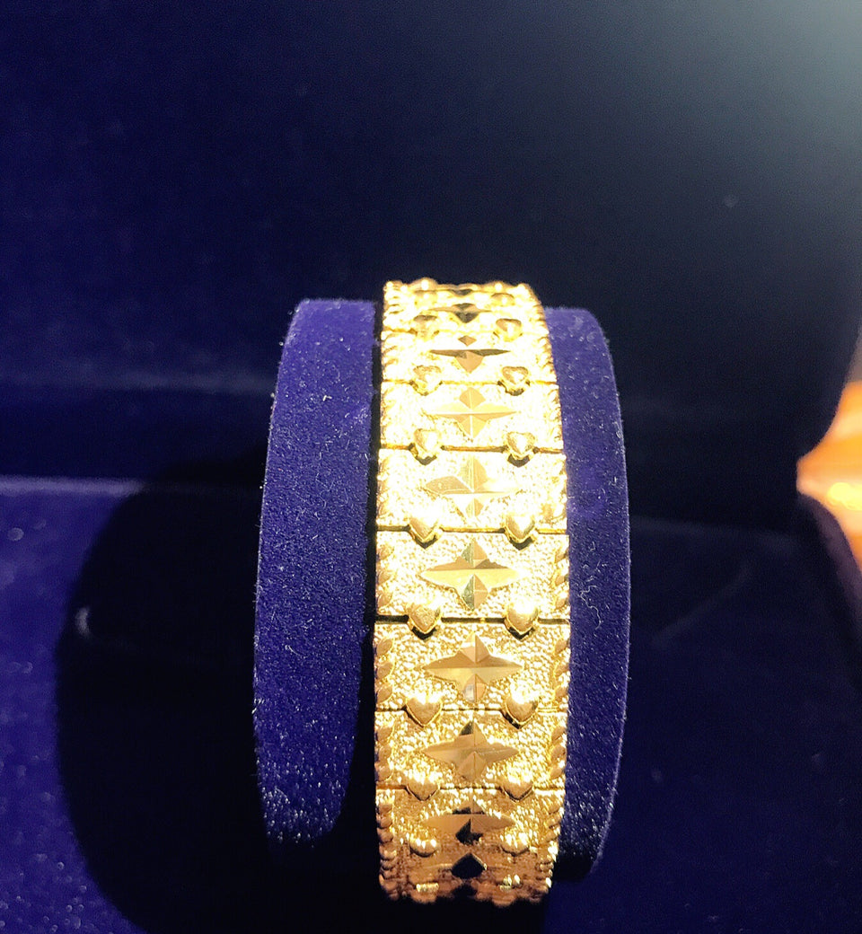 24k Gold Plated 16mm Chain Bracelet - Ruby's Jewelry