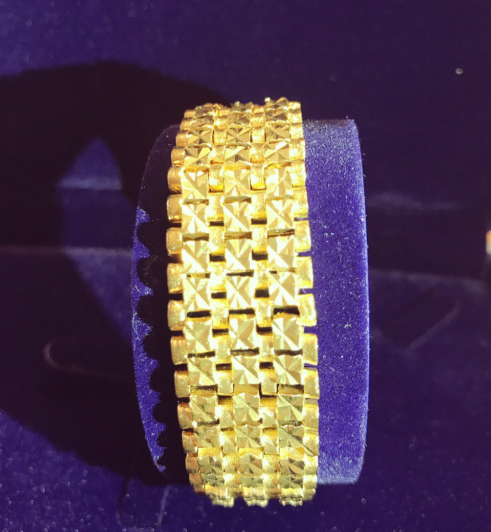 24K Gold Plated 16mm Chain Bracelet - Ruby's Jewelry