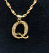 18k gold plated letter with zircon Letter Q necklace - Ruby's Jewelry