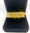 24K Gold Plated 16.5mm Wavy Chain Bracelet - Ruby's Jewelry