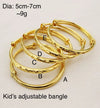 24K Gold Plated Adjustable Kids Bangles - Ruby's Jewelry