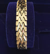 24K Gold Plated 12mm W-shaped Chain Bracelet - Ruby's Jewelry