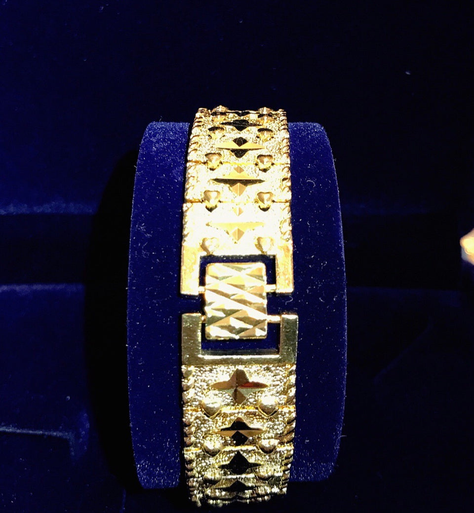 24k Gold Plated 16mm Chain Bracelet - Ruby's Jewelry