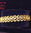 24K Gold Plated 12mm Oval Chain Bracelet - Ruby's Jewelry