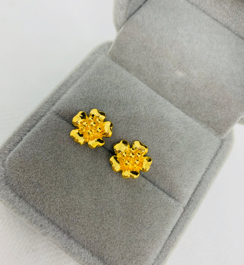 Real gold plated earring - Ruby's Jewelry