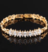 18K Gold Plated X-linked Bracelet with Zircon Diamonds - Ruby's Jewelry