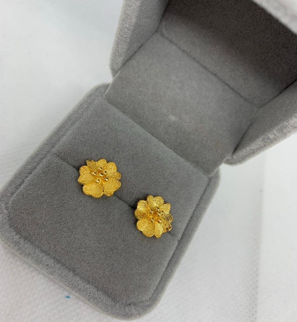 Real gold plated earring - Ruby's Jewelry