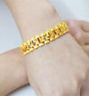 24K Gold Plated 8mm Watch Band Bracelet - Ruby's Jewelry