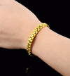 24K Gold Plated 6mm Chain Bracelet - Ruby's Jewelry