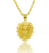 24K Gold  Plated  Hollow Heart Pendant Necklace - Ruby's Jewelry