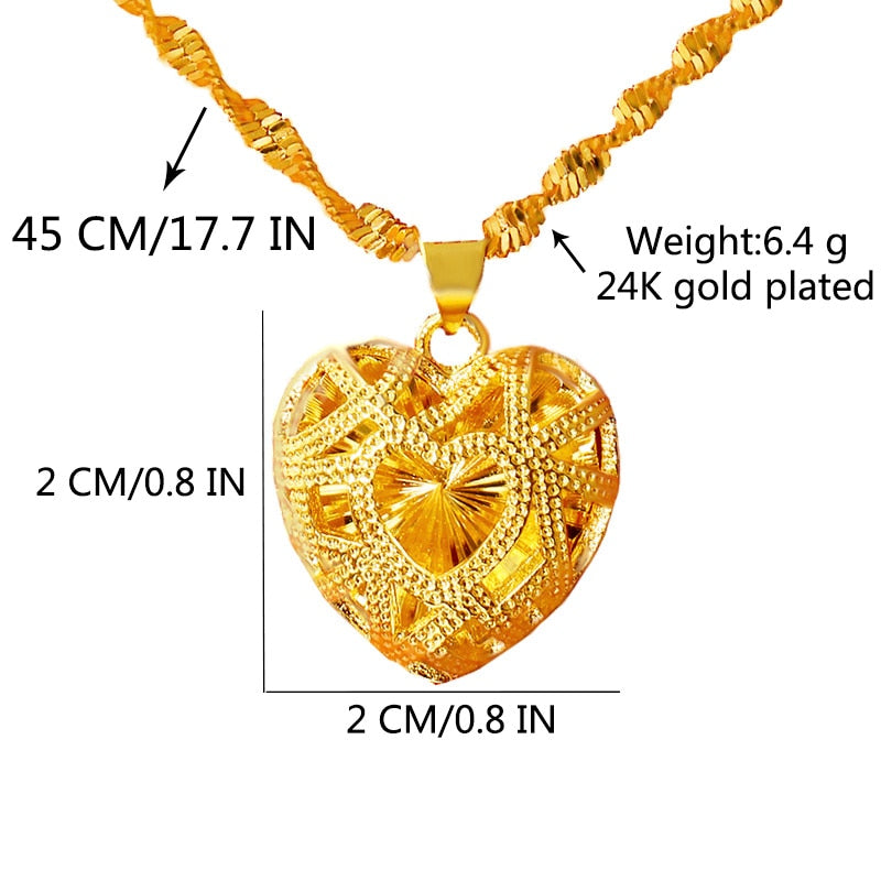 24K Gold Plated Necklace - Ruby's Jewelry
