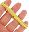 24K Gold Plated 9mm Wavy Bracelet - Ruby's Jewelry