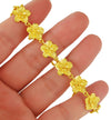24K Gold Plated Flower-linked Bracelet - Ruby's Jewelry