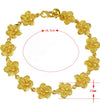 24K Gold Plated Flower-linked Bracelet - Ruby's Jewelry