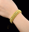 24K Gold Plated 12mm Chain Bracelet - Ruby's Jewelry